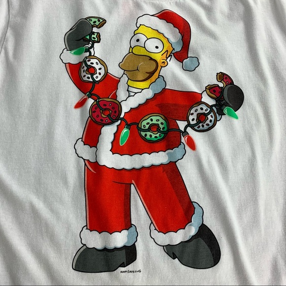 Homer Simpson The Simpsons Christmas T-shirt Mens 4XL. - Picture 7 of 7